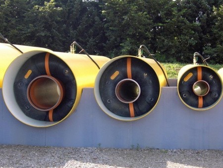 Пневматическое заглушающее перекрытие LAMPE тип 800-1700, серия 2000 под обводную трубу 600 мм.