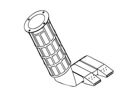 Насадка с длинным клином 50мм  с проверочным каналом