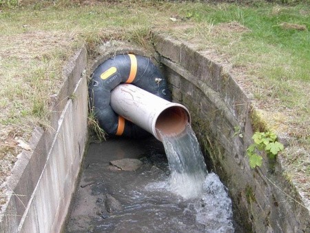 Пневматическое заглушающее перекрытие LAMPE тип 800-1700, серия 2000 под обводную трубу 600 мм.